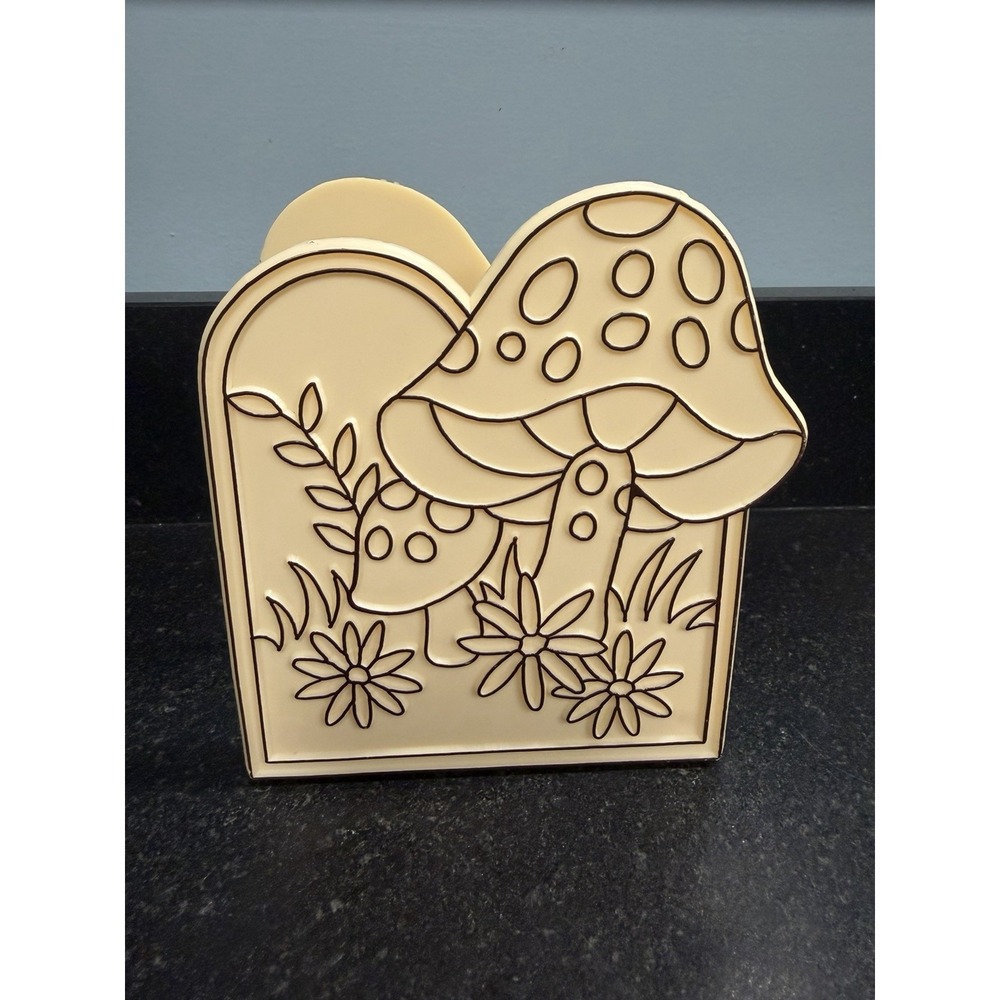Vintage Lucite Acrylic Mushroom Letter Holder Mail Napkin Rack Retro Decor